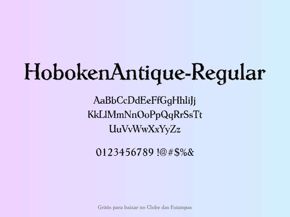 Fonte Hobokenantique Regular Grátis Para Baixar