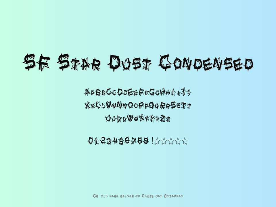 Fonte Sf Star Dust Condensed Grátis Para Baixar