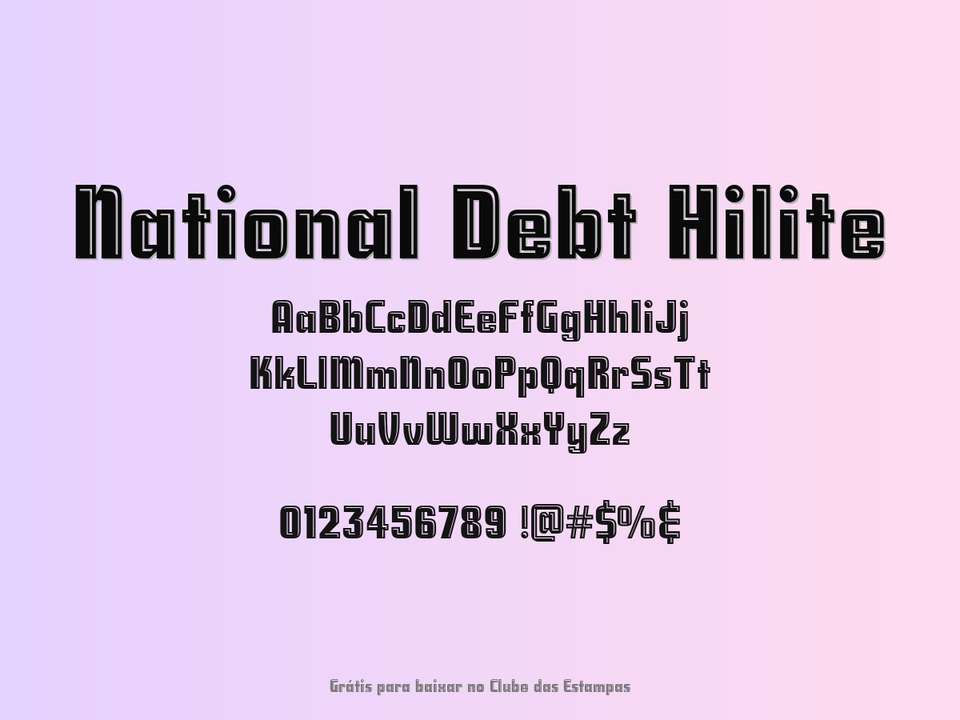 Fonte National Debt Hilite Grátis Para Baixar