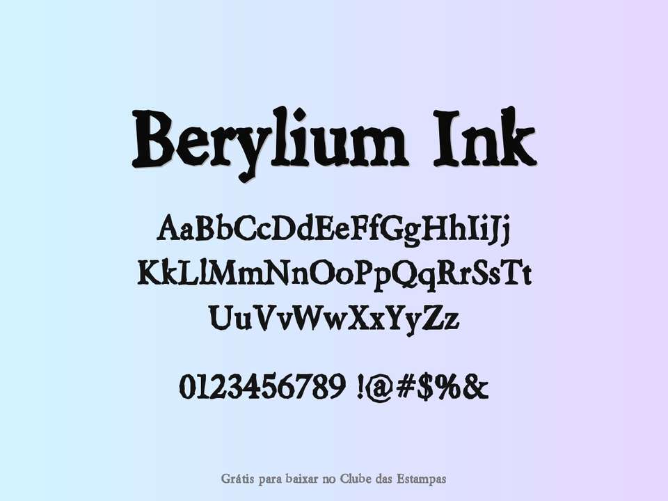 Fonte Berylium Ink Grátis Para Baixar