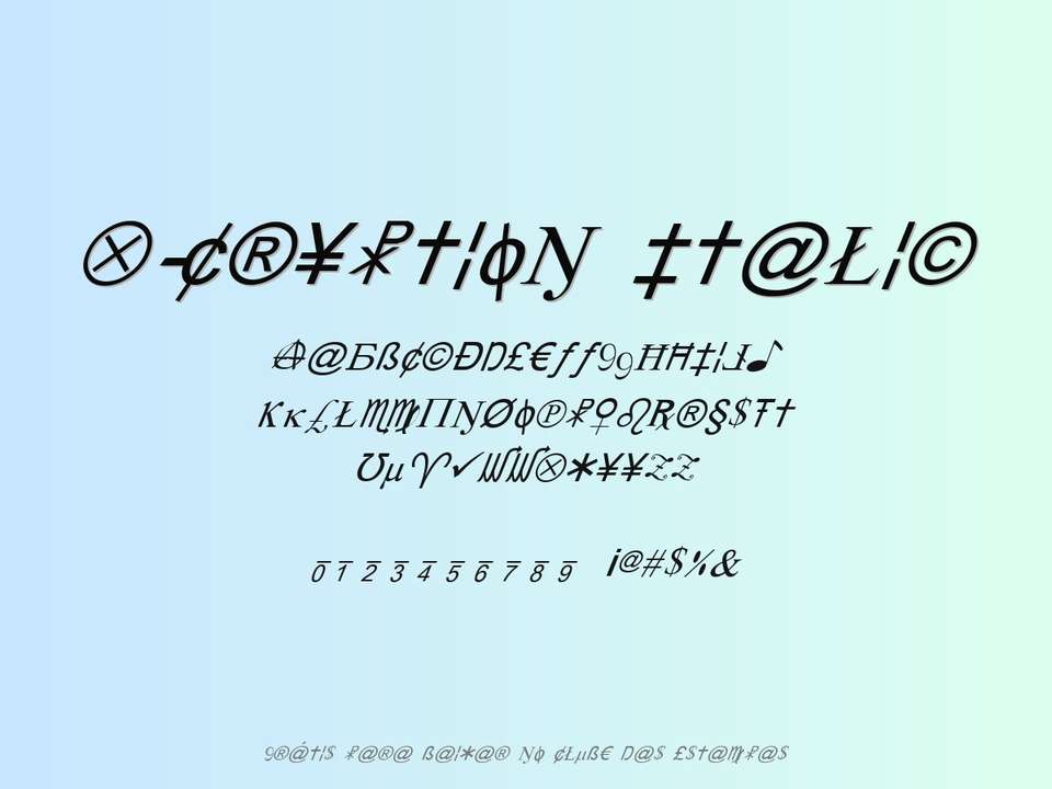 Fonte X Cryption Italic Grátis Para Baixar