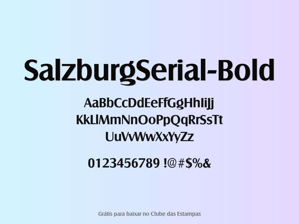 Fonte Salzburgserial Bold Grátis Para Baixar