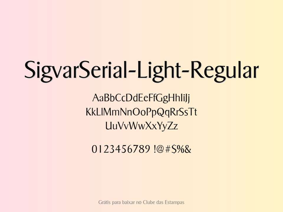 Fonte Sigvarserial Light Regular Grátis Para Baixar