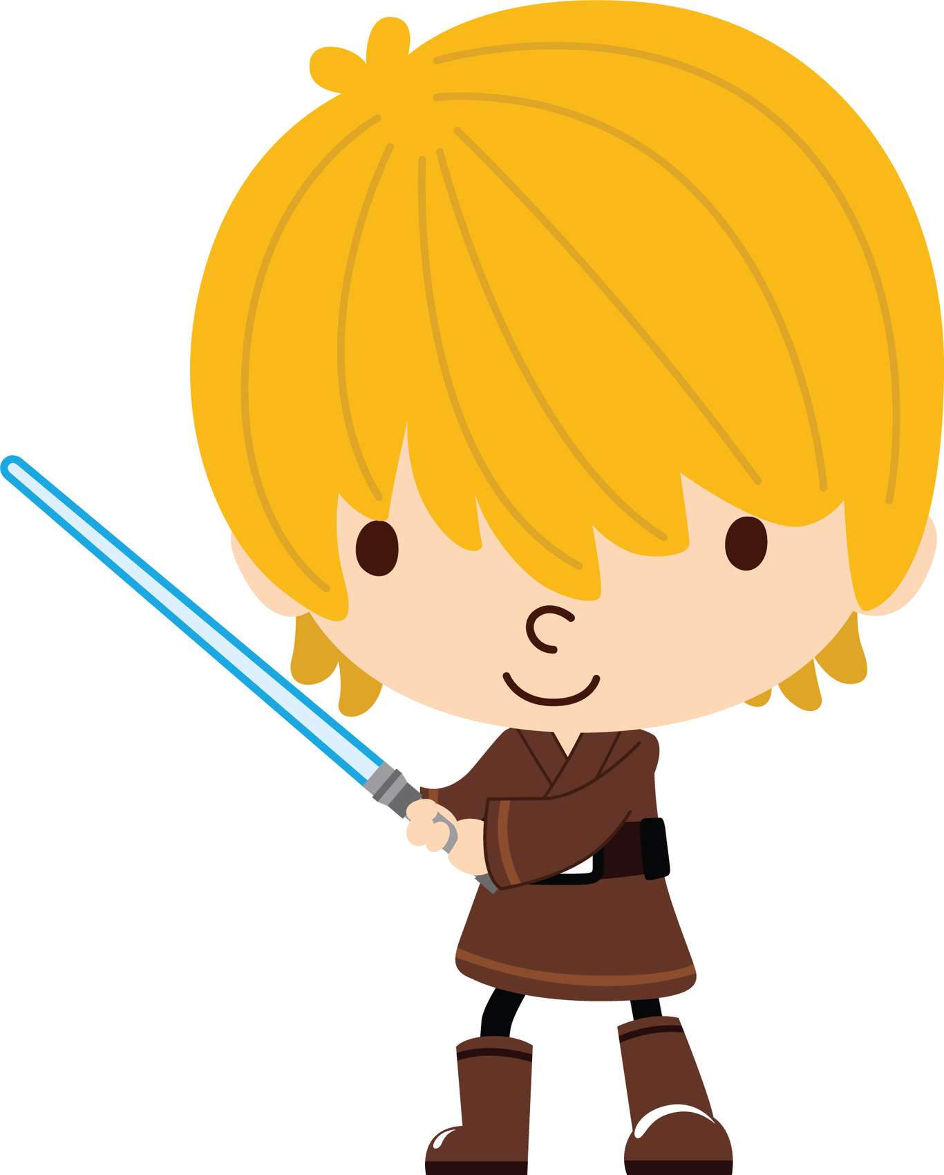 Personagem Jedi Com Sabre Azul Fantasia Png Grátis Para Baixar