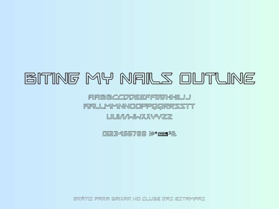 Fonte Biting My Nails Outline Grátis Para Baixar