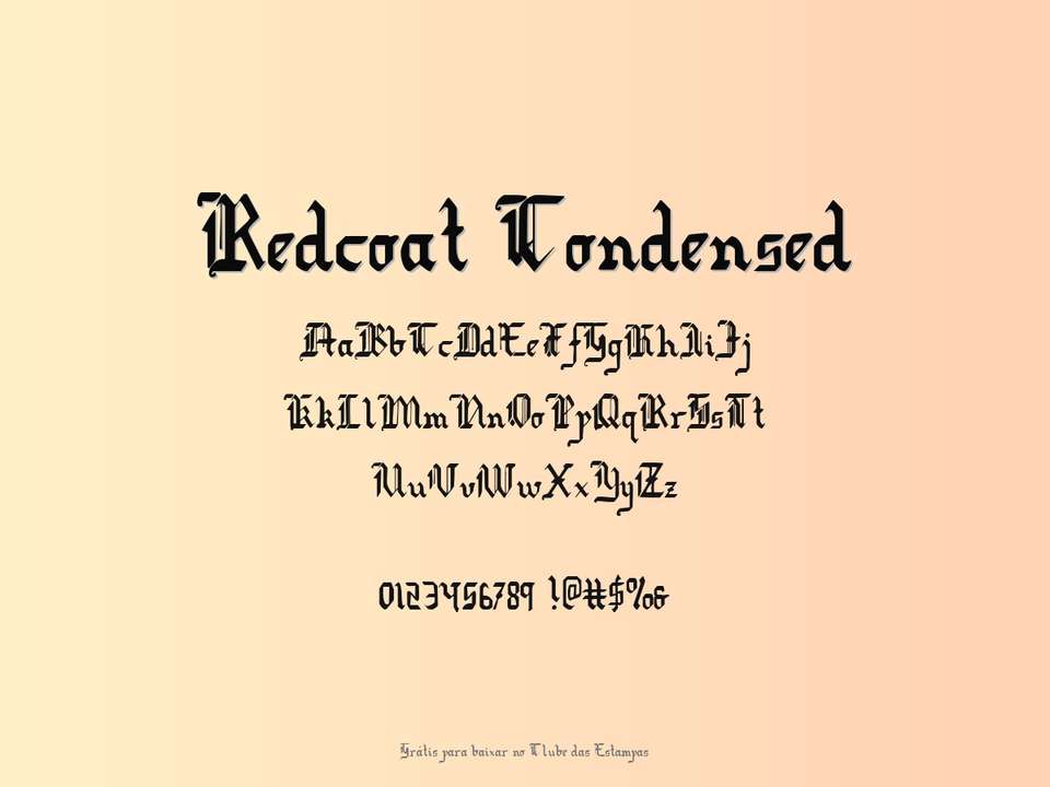 Fonte Redcoat Condensed Grátis Para Baixar