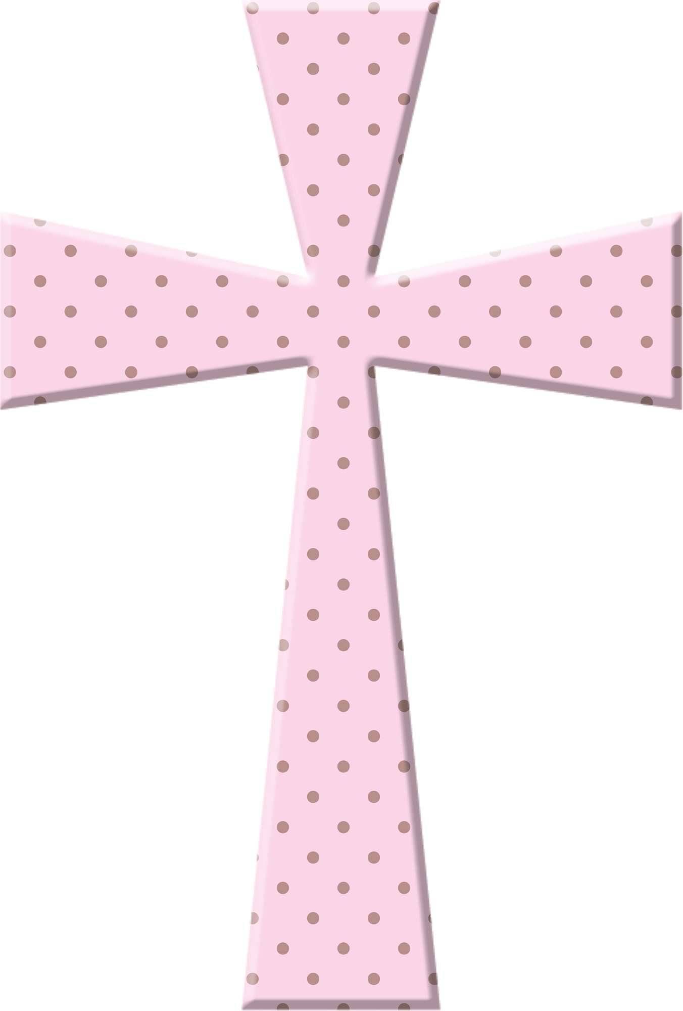 Cruz Rosa Com Bolinhas Símbolos Png Grátis Para Baixar