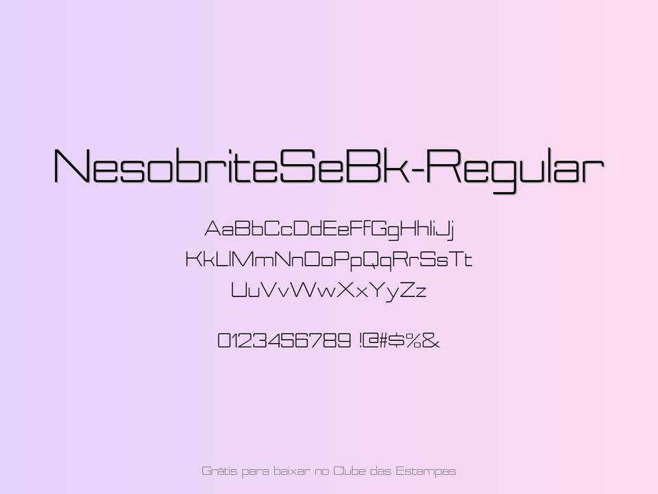 Fonte Nesobritesebk Regular Grátis Para Baixar