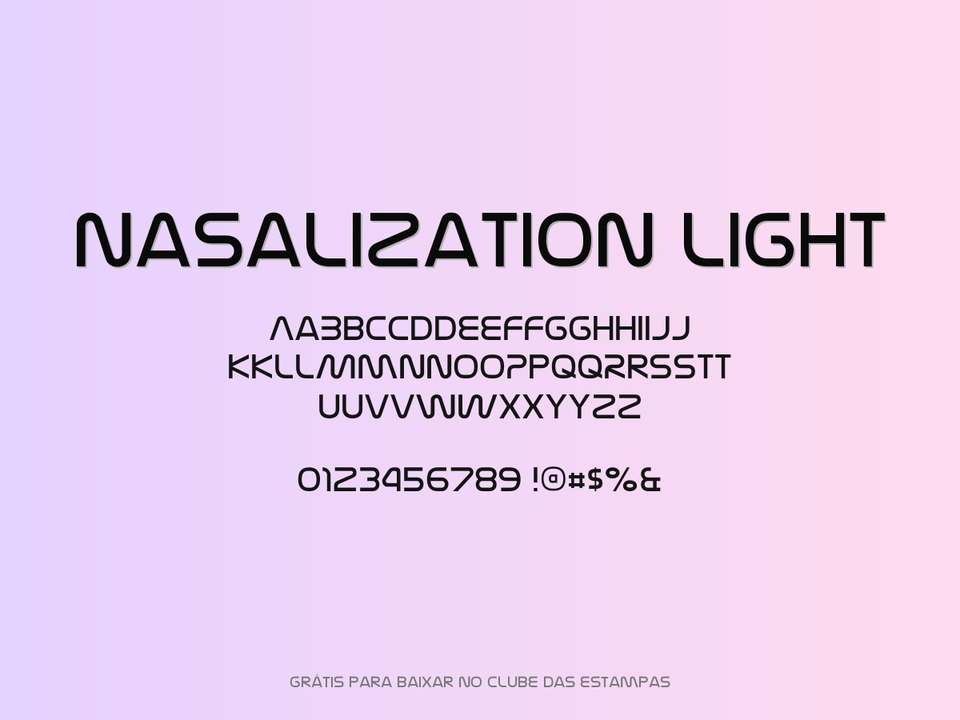 Fonte Nasalization Light Grátis Para Baixar