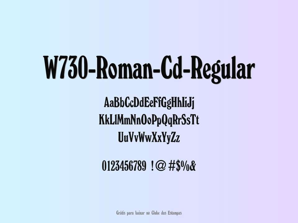 Fonte W730 Roman Cd Regular Grátis Para Baixar