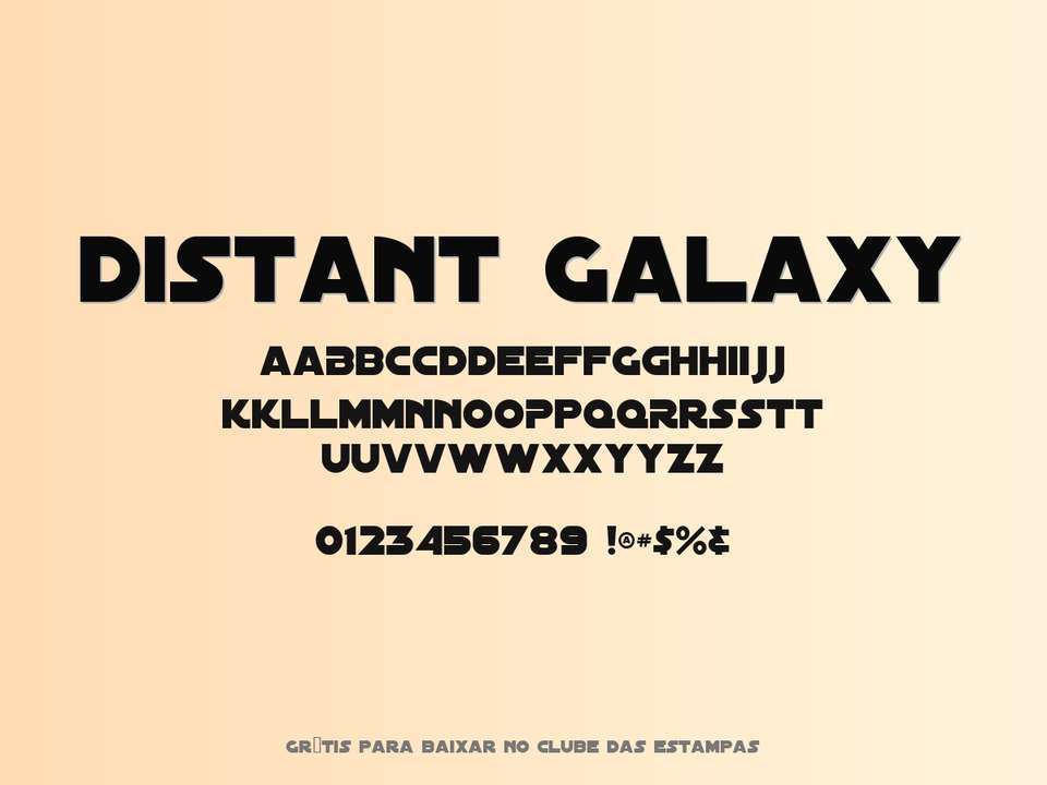 Fonte Distant Galaxy Grátis Para Baixar