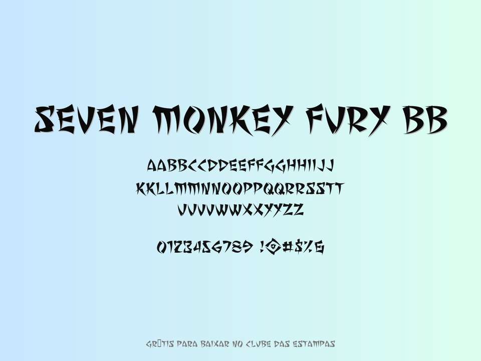 Fonte Seven Monkey Fury Bb Grátis Para Baixar