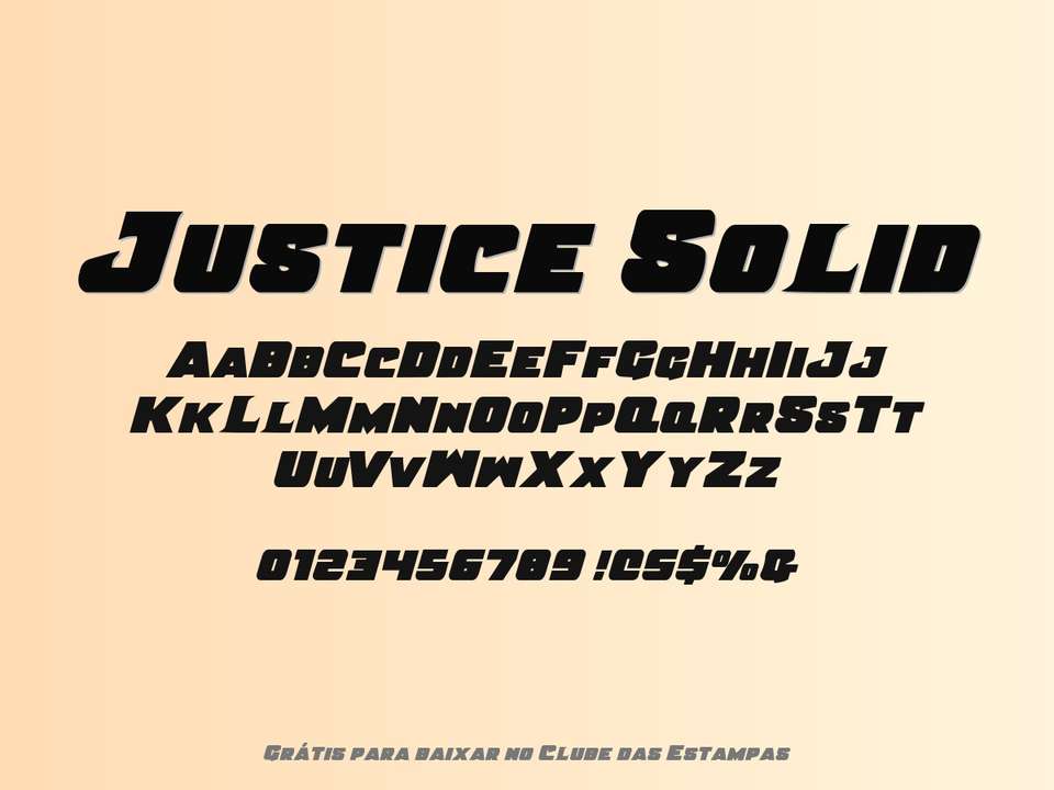 Fonte Justice Solid Grátis Para Baixar