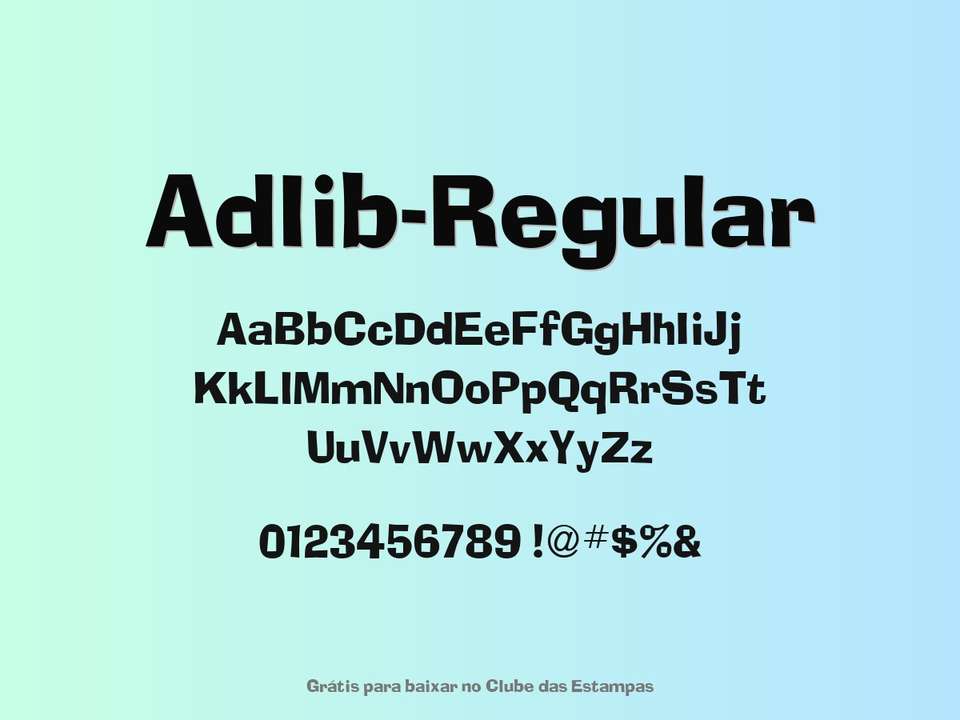 Fonte Adlib Regular Grátis Para Baixar
