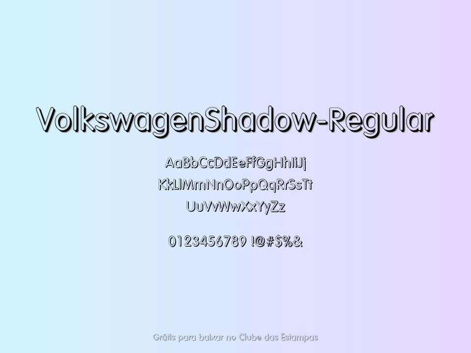 Fonte Volkswagenshadow Regular Grátis Para Baixar