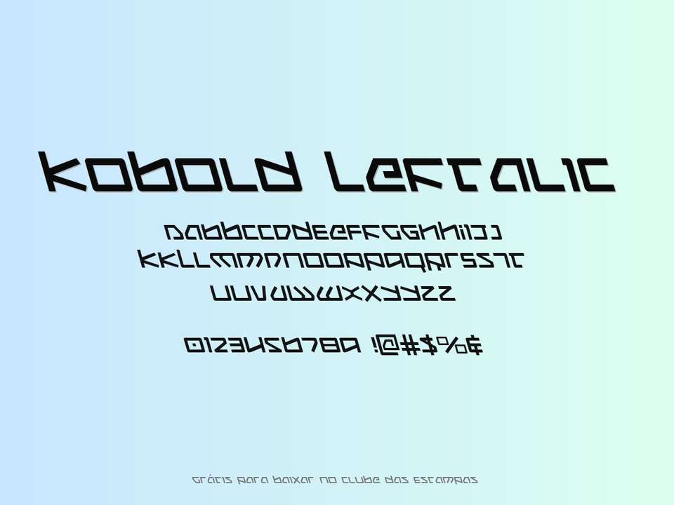 Fonte Kobold Leftalic Grátis Para Baixar