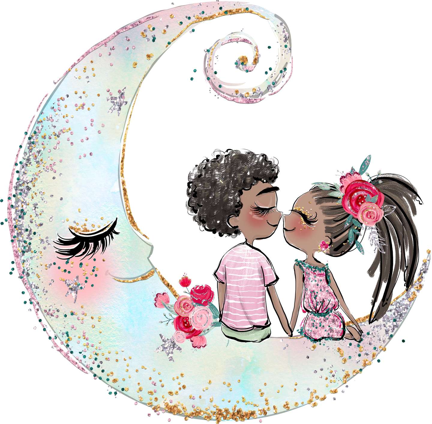 Romance Lunar De Personagens Fofos Romance Png Grátis Para Baixar