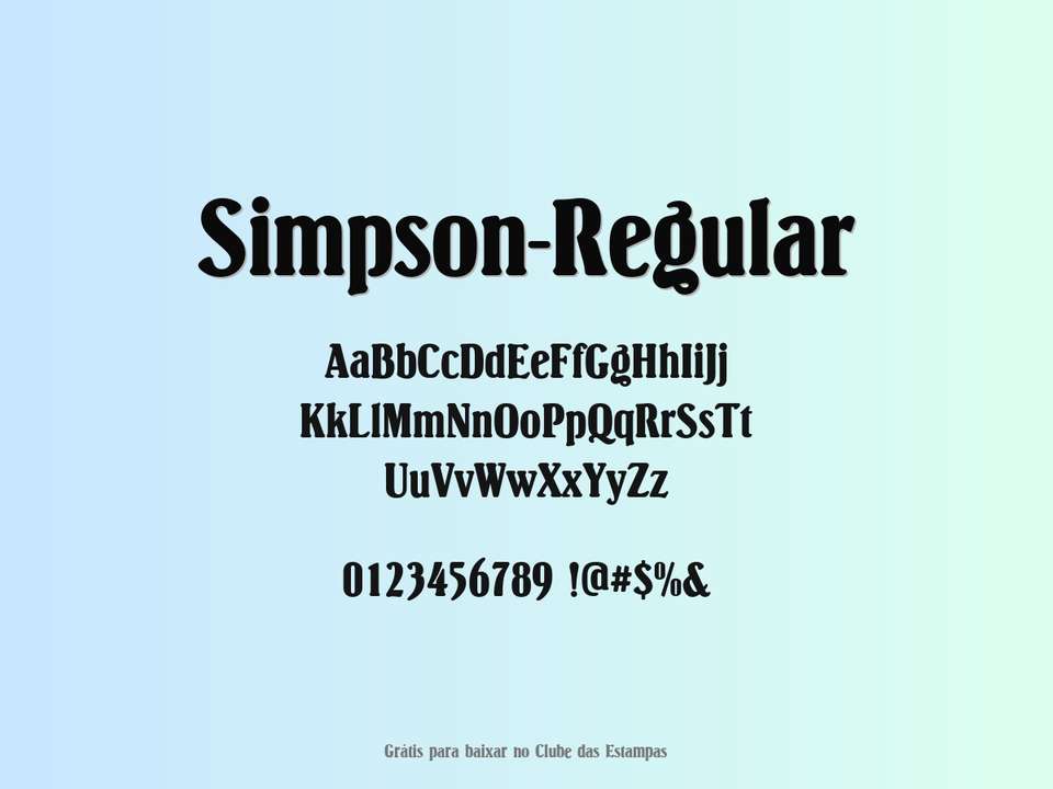 Fonte Simpson Regular Grátis Para Baixar
