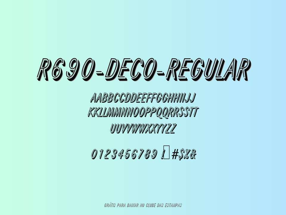 Fonte R690 Deco Regular Grátis Para Baixar