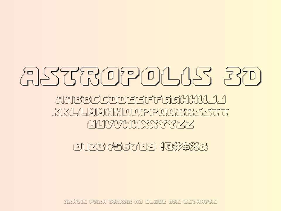 Fonte Astropolis 3d Grátis Para Baixar
