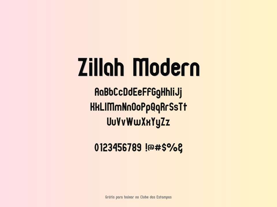 Fonte Zillah Modern Grátis Para Baixar