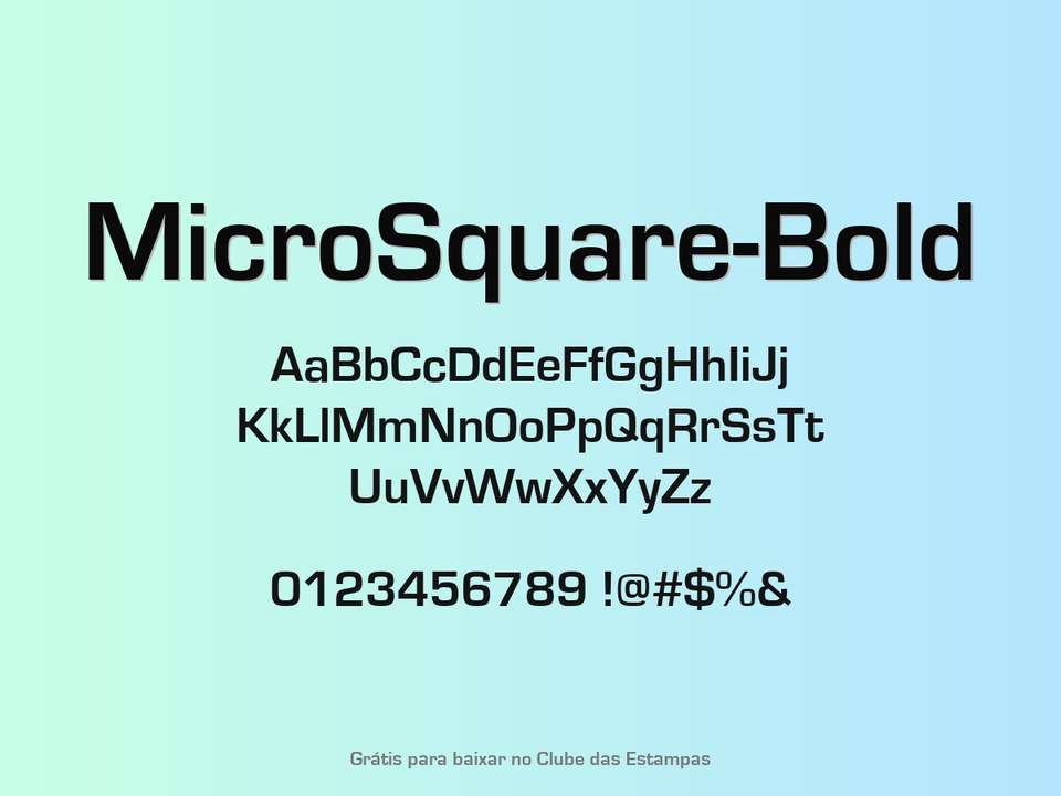 Fonte Microsquare Bold Grátis Para Baixar
