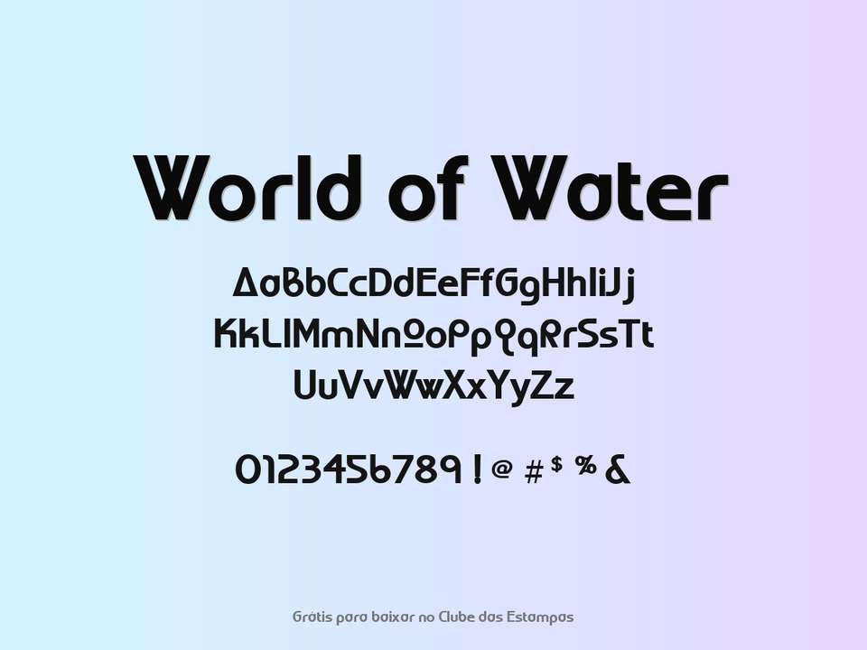 Fonte World Of Water Grátis Para Baixar