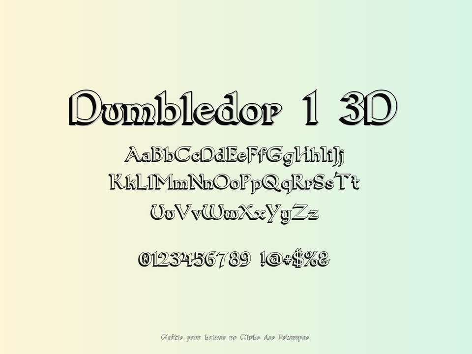 Fonte Dumbledor 1 3d Grátis Para Baixar