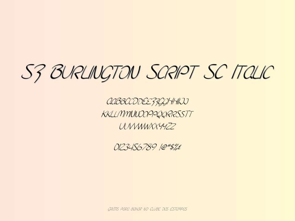 Fonte Sf Burlington Script Sc Italic Grátis Para Baixar