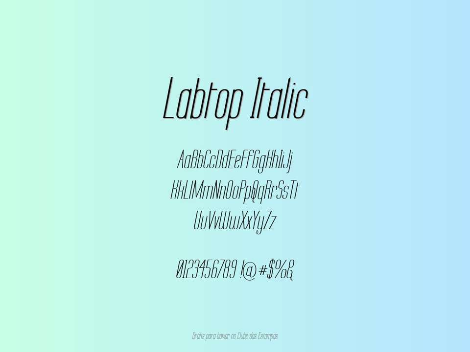 Fonte Labtop Italic Grátis Para Baixar