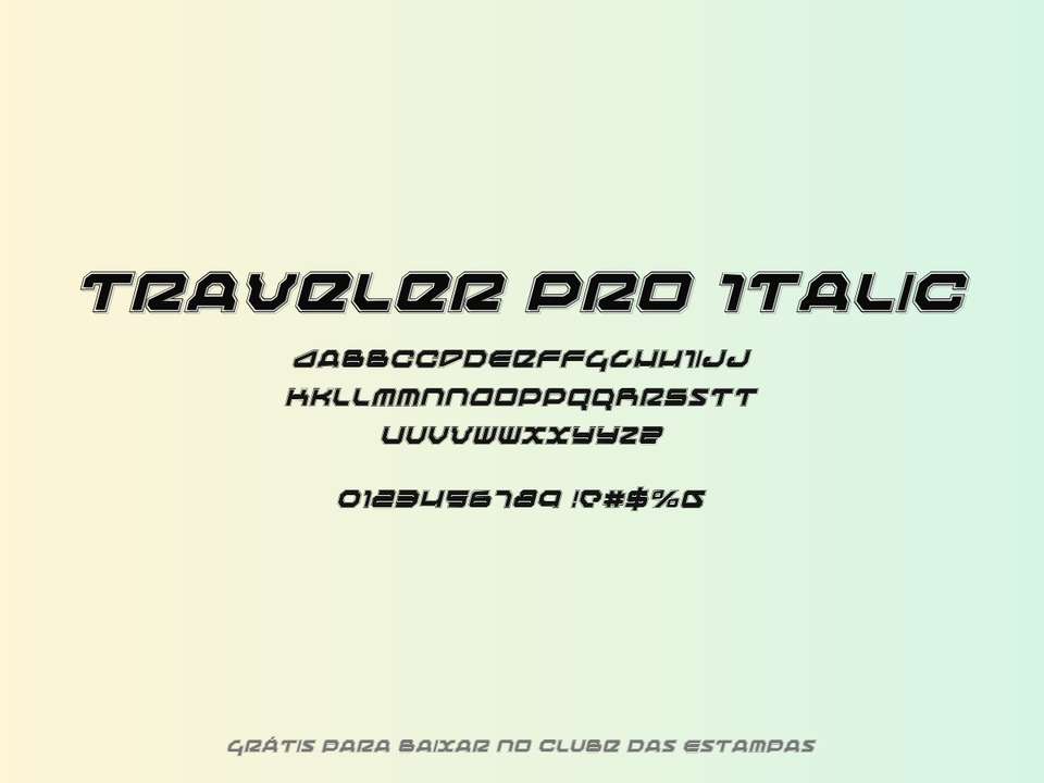 Fonte Traveler Pro Italic Grátis Para Baixar