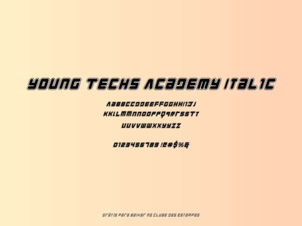 Fonte Young Techs Academy Italic Grátis Para Baixar