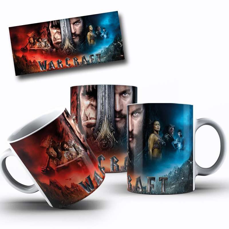 Arte Para Caneca Warcraft Filme Personagens Fantasia 2