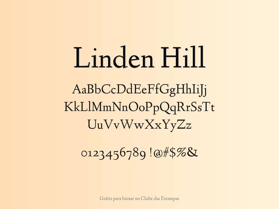 Fonte Linden Hill Grátis Para Baixar