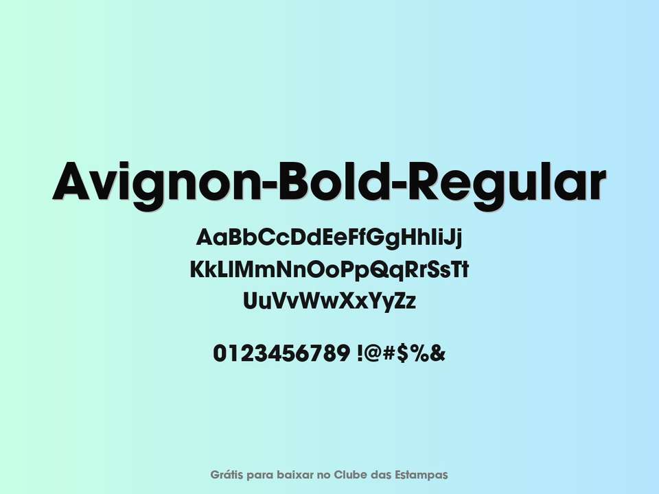 Fonte Avignon Bold Regular Grátis Para Baixar