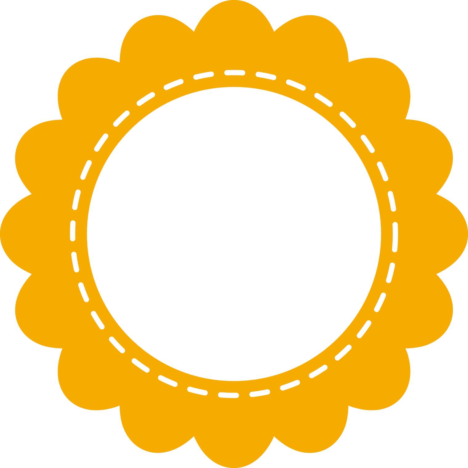 Moldura Circular Amarela Design Gráfico Png Grátis Para Baixar