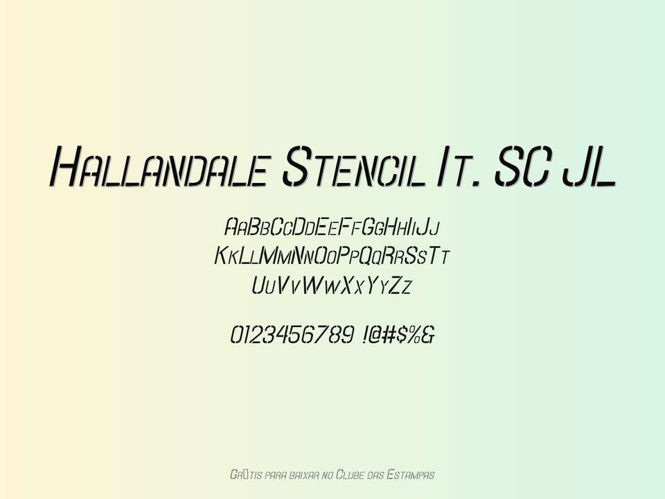 Fonte Hallandale Stencil It