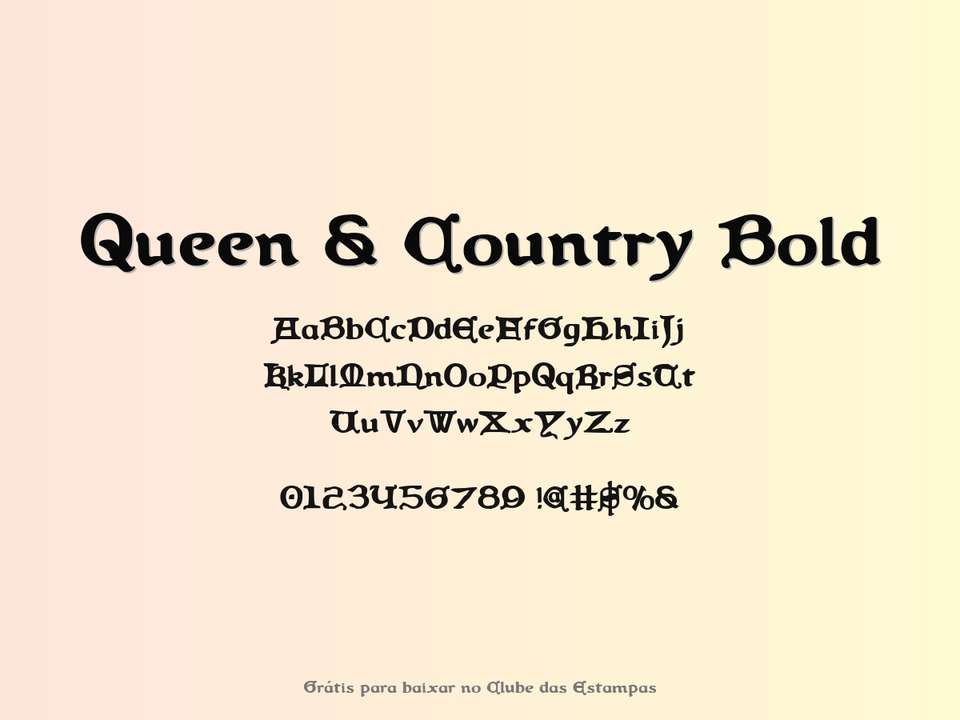 Fonte Queen & Country Bold Grátis Para Baixar