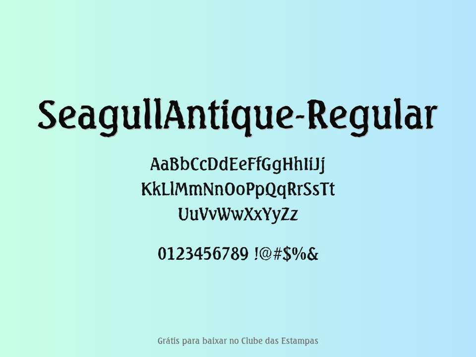 Fonte Seagullantique Regular Grátis Para Baixar