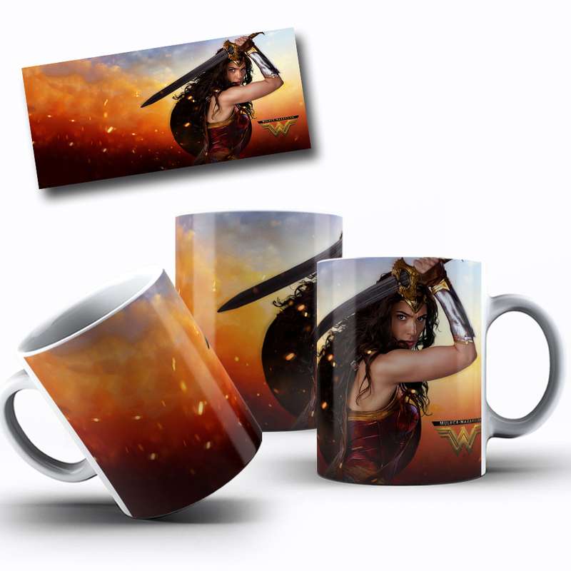 Arte Para Caneca Wonder Woman Personagem Serie 4