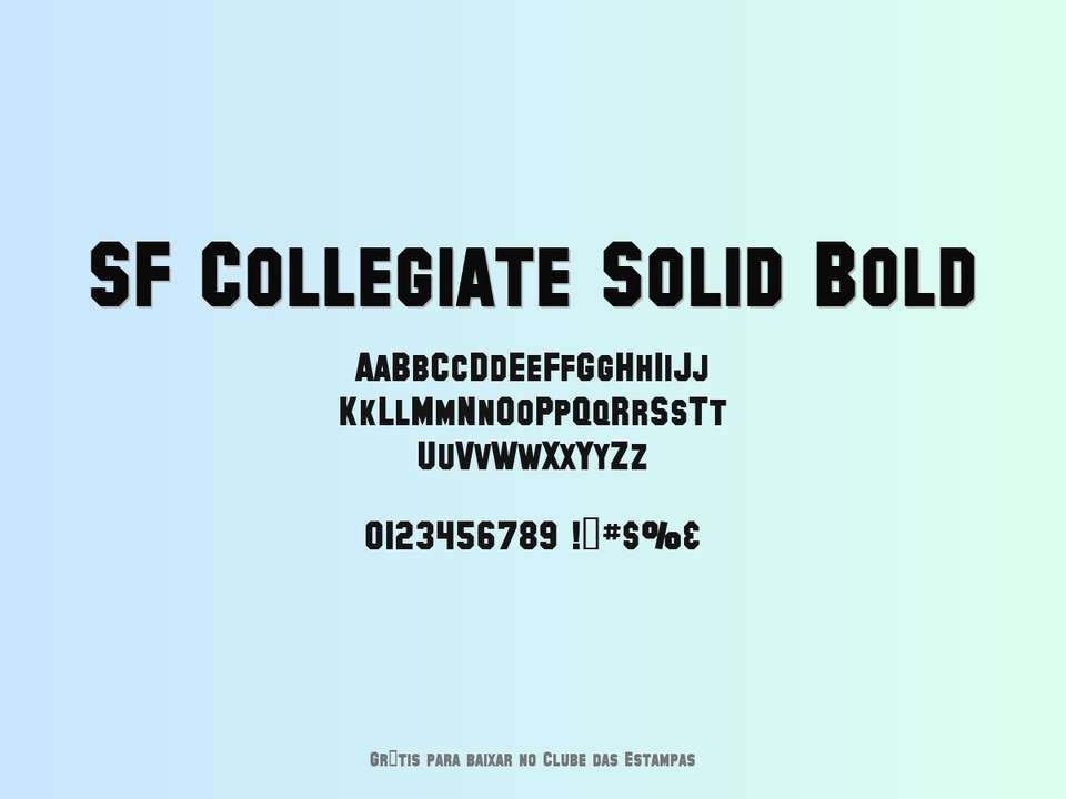 Fonte Sf Collegiate Solid Bold Grátis Para Baixar
