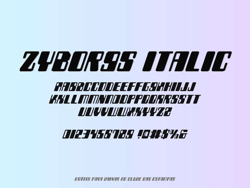 Fonte Zyborgs Italic Grátis Para Baixar