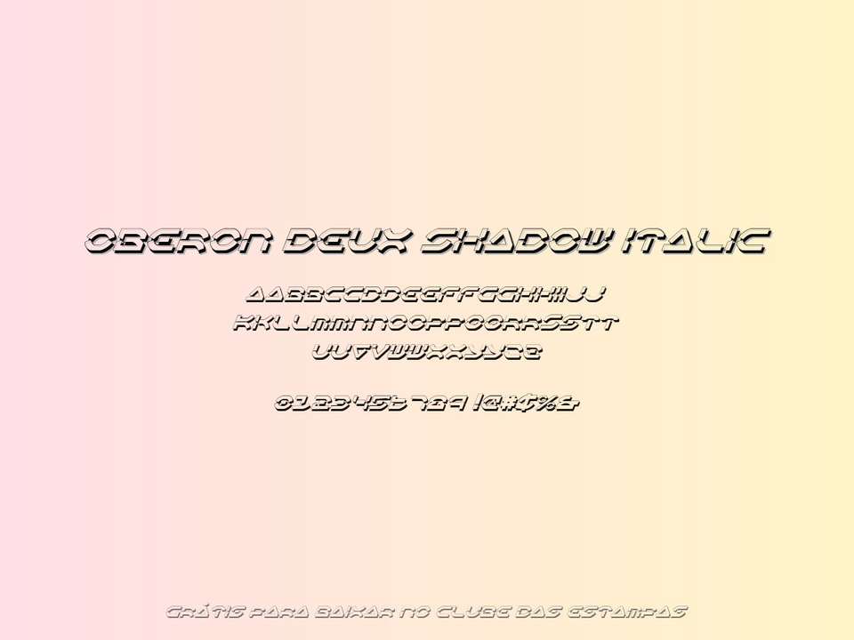 Fonte Oberon Deux Shadow Italic Grátis Para Baixar