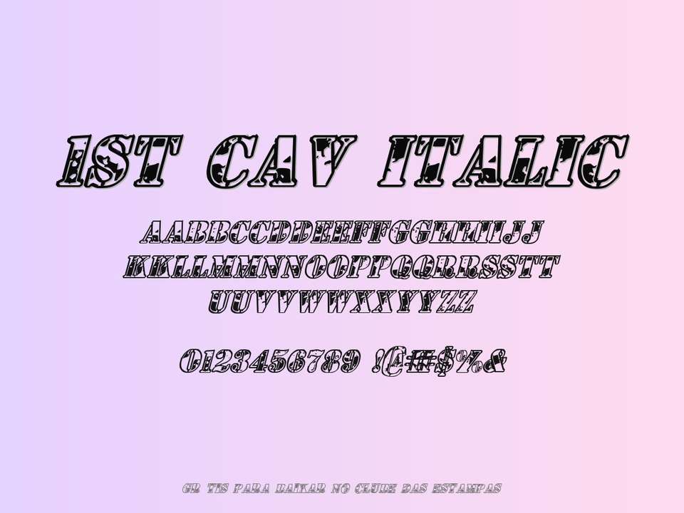 Fonte 1st Cav Italic Grátis Para Baixar