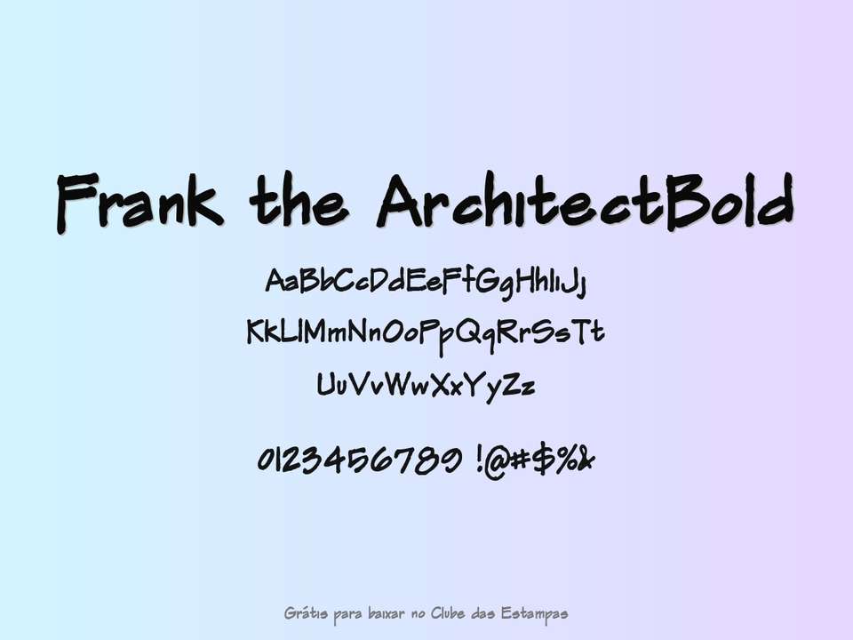 Fonte Frank The Architectbold Grátis Para Baixar