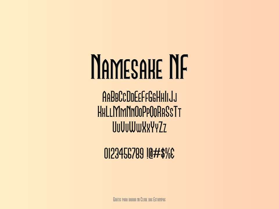 Fonte Namesake Nf Grátis Para Baixar