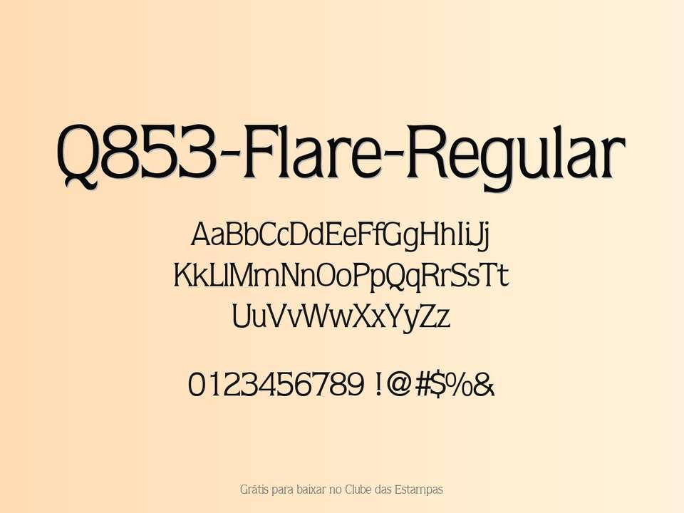 Fonte Q853 Flare Regular Grátis Para Baixar