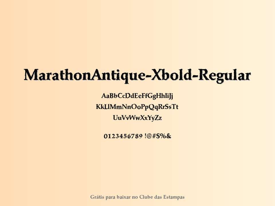 Fonte Marathonantique Xbold Regular Grátis Para Baixar