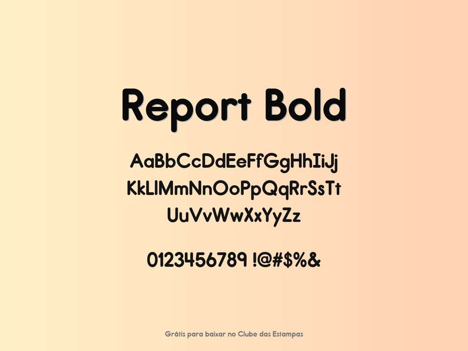 Fonte Report Bold Grátis Para Baixar