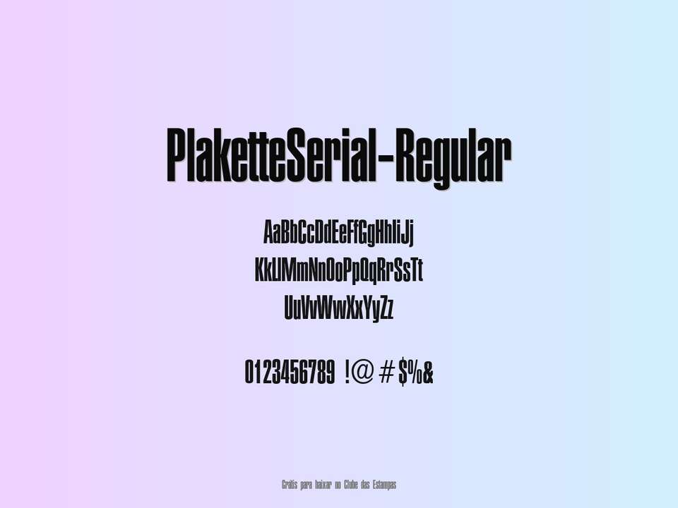 Fonte Plaketteserial Regular Grátis Para Baixar